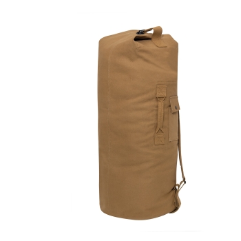 US HEAVY WIGHT CANVAS DOUBLE STRAP DUFFLE BAG COYOTE