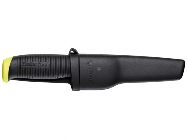 Hultafors Rettungsmesser OKR Stahl 1.4116 mit Sägezahnung, abgerundete Klinge, PP-Griff und Santoprenüberzug