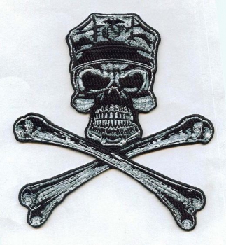 US Marine Corps Skull Patch Crossed Bones