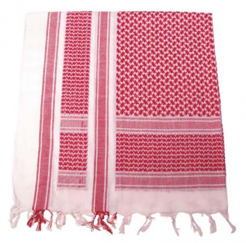 Halstuch Kopftuch Tuch Shemagh weiss / rot