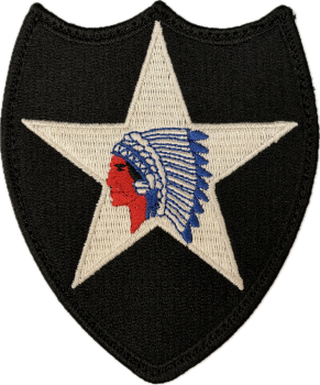 US ARMY 2nd Infantry Division "INDIAN HEAD" Klett Patch Full Color