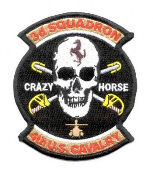 3rd Squadron 4th Cavalry Regiment Patch Crazy Horse