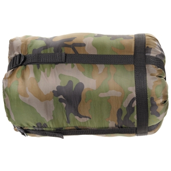 Mumienschlafsack Woodland Camouflage mit 2-lagige Füllung