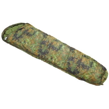 Mumienschlafsack flecktarn mit 2-lagige Füllung