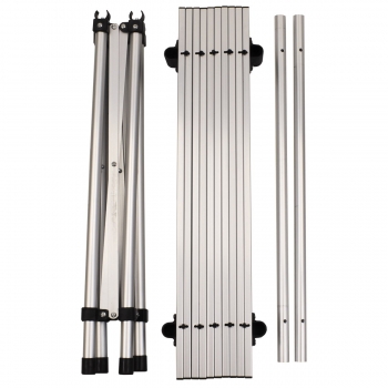 Camping Rolltisch Alu Gestell klappbar 58 x 58 cm