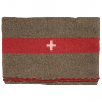 Swiss Army Woll Decke braun 200 x 140 cm
