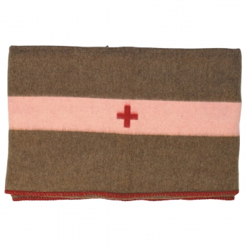 Swiss Army Woll Decke braun 200 x 140 cm