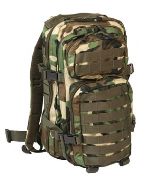 US ASSAULT Day Pack Rucksack woodland camouflage