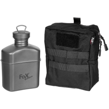 Fox Outdoor Trinkflasche Titan ca. 1 l mit Tasche