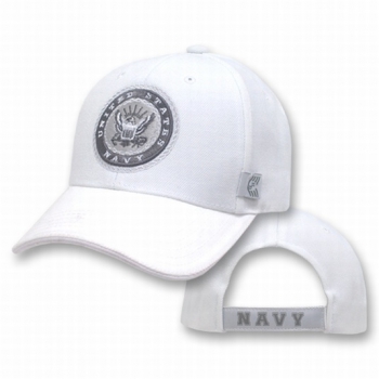 US NAVY White Tonal Military Logo Cap Mütze