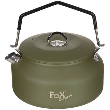 Fox Outdoor Edelstahl Wasserkessel ca. 1 Liter Oliv