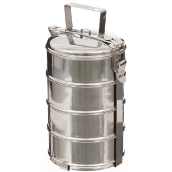 Edelstahl 4 Ltr Speisebehälter 4-teilig