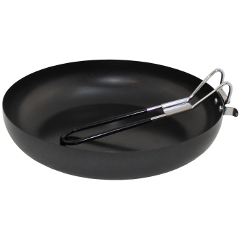 Bratpfanne mit Klappstiel und Emaille Deckel