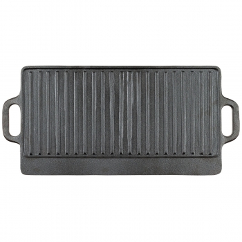 Grillplatte Gusseisen mit 2 Griffe, ca. 50 x 23 x 1,5 cm