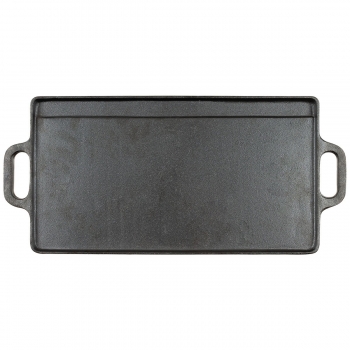 Grillplatte Gusseisen mit 2 Griffe, ca. 50 x 23 x 1,5 cm