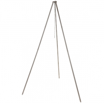 Edelstahl Dreibein ca. 1,9 m mit Kette und Haken