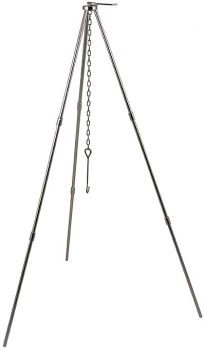 Dreibein für Kochkessel mit Kette und Haken