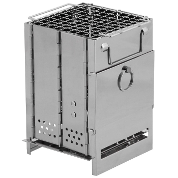 FOX Outdoor Raketenofen mit Rost faltbar mini Edelstahl