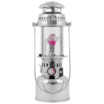 Gaslampe mit Piezo-Zündung und Reflektorschirm