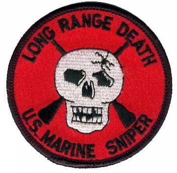 US MARINE CORPS LONG RANGE DEATH SNIPER PATCH