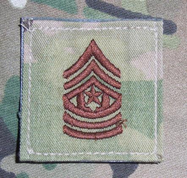 Command Sergeant Major E-9 MultiCam VELCRO Abzeichen