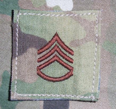 Staff Sergeant E-6 MultiCam VELCRO Abzeichen