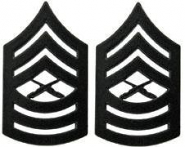 US Marine Corps Master Sergeant MARINES Black metal