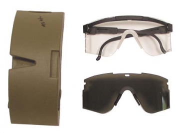 US ARMY Schutzbrille mit Schutzbehälter