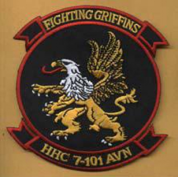 101st Airborne HHC 7th AVIATION FIGHTING GRIFFINS patch