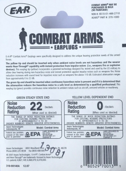Preview: 3M E-A-R Combat Arms ear plugs Gehörschutz  NSN 6515-01-466-2710