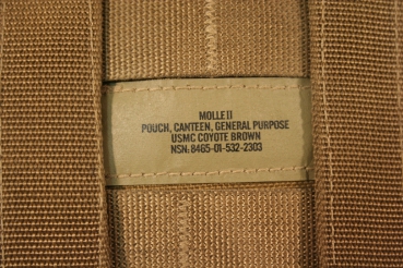 USMC 1 Quart Canteen carrier MOLLE Feldflasche Tasche Coyote brown