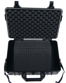 Transport Box Kunststoff wasserdicht 39x29x12 cm schwarz mit Trageriemen