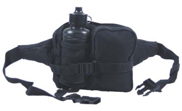 Hüfttasche mit Trinkflasche und div.Taschen schwarz
