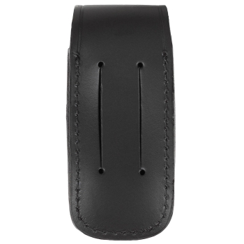 Leder Etui mit Druckknopf schwarz
