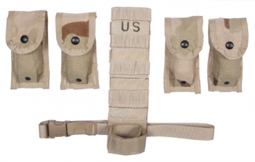 US Army MOLLE II 3 color desert tan Magazintaschenset