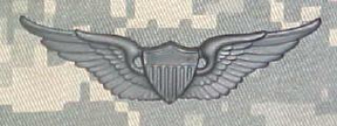 USAF US Airforce Aviator - Metal Insignia - Black - Full Size Metall Abzeichen