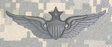 US Airforce Senior Aviator - Metal Insignia - Black - Full Size Metall Abzeichen