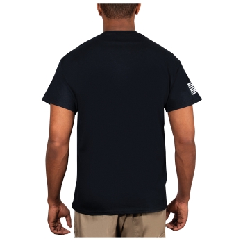US Flag / USMC Eagle, Globe, & Anchor T Shirt Black