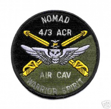 4/3 Air Cavalry Regiment AIR CAV Nomad Abzeichen