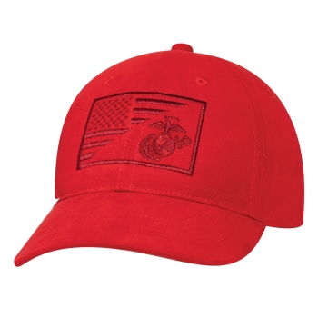 USMC Globe and Anchor Low Pro Cap red