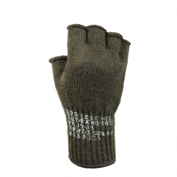 US Army Fingerless Wool Gloves Oliv Drab