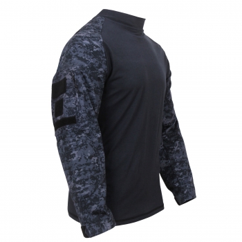 Midnight DIGITAL Blue CAMO TACTICAL COMBAT SHIRT