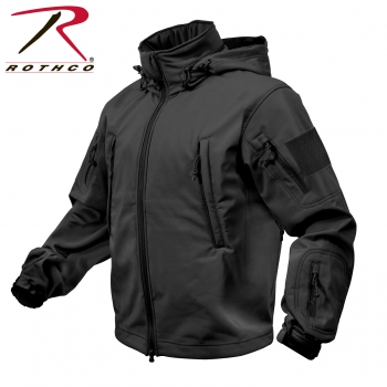 SPECIAL OPS TACTICAL SOFT SHELL FLEECE JACKET BLACK