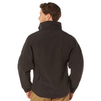 SPECIAL OPS TACTICAL SOFT SHELL FLEECE JACKET BLACK