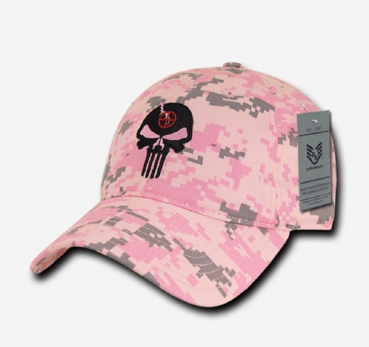 Punisher Skull Relaxed Graphic Cap Pink Rosa Digital Camouflage