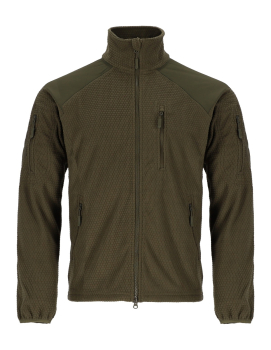 A.B. Grid Fleece-Jacke Operator Oliv