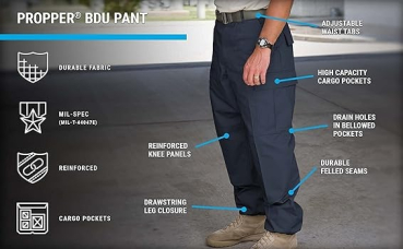 Preview: US Navy Dark blue BDU Hose blau