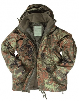 NÄSSESCHUTZJACKE mit FLEECEJACKE BW Flecktarn