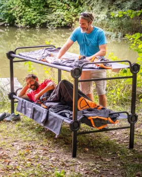 Disc-O-Bed L Etagenbett mit Seitentaschen Anthrazit