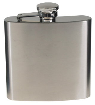 Flachmann Edelstahl chrom matt 170 ml